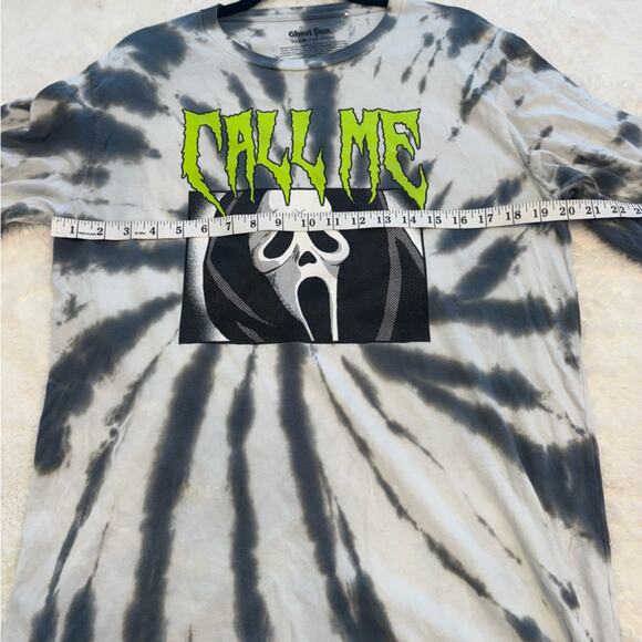 Ghost Face “Call Me” Scream Tie Dye Halloween Themed Long Sleeve T Shirt Size M - Picture 5 of 7